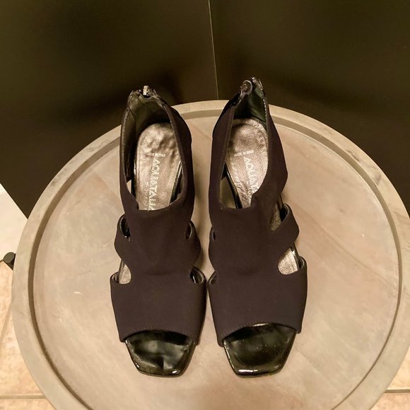 AQUATALIA BLACK PATENT LEATHER AND FABRIC SIZE 5 1/2 US LINED IN LEATHER - Picture 2 of 5